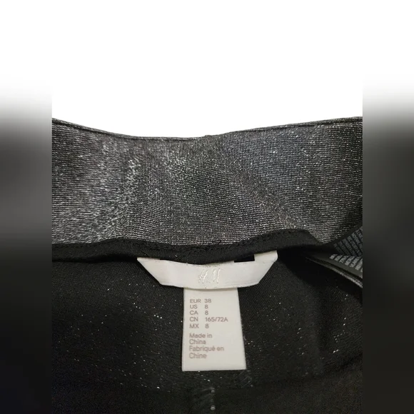 H&M Metallic Shimmer Leggings, Size 8 - Picture 2 of 2